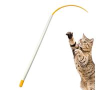 Générique Canne À Pêche pour Chat,Bâton De Jeu pour Chaton Enrichissement Exercice | Canne Interactive À Queue en Silicone,pour Exercice Stimulation Divertissement Soulagement du