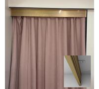 Générique Cantonnière de Rideau de Plafond Extra Longue dorée - Finition brossée - Corniche décorative de 480 cm (15,7 pi) pour Chambre et Salon