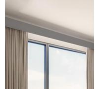 Générique Cantonnière décorative Grise pour Rideaux - Cantonnière Murale avec Tringle Extra Longue de 1,4 m (4,6 pi) pour Chambre à Coucher, Solution de décoration élégante