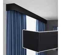 Générique Cantonnière Noire Robuste pour Rideaux, Fixation au Plafond sans Rail, lambrequins Extra Longs pour Tringle Double de 1,4 m (4,6 pi) - Décoration intérieure élégante
