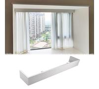 Générique Cantonnière occultante Murale/Plafond, Panneau de recouvrement de Tringle à Rideaux en Aluminium, 4,6 m (15,1 pi) pour Balcon et Salle de Bain, sans Rail nécessaire