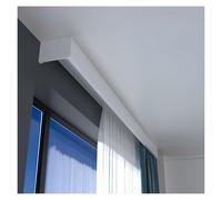 Générique Cantonnière Robuste en Alliage d'aluminium, cantonnière de Plafond à Double Rail de 70,8 Pouces, corniche Murale décorative pour Rideaux, Habillage de fenêtre Durable