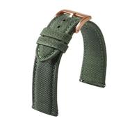 Générique Canvas Leather Strap, Watch Strap, Nylon Watch Strap 20mm 22mm, Canvas Watch Band for Women Men Universal Wristband, Nylon Retro Strap Universal Sport Watchband (green,20mm,Black)