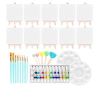Générique Canvas Painting Kit, Acrylic Paint Set, 600g Portable Art Supplies, Versatile Washable Materials, Beginner Friendly Craft for Girls, Kids, Adults, Artists, Home, Classroom, Party