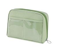 Générique Canvas Stationery Bag, 21.5x15x5.5cm Polyester Large Capacity 12 Compartments Organizer with Portable Carrying Handle for High School, College, Office