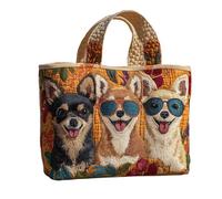 Générique Canvas Tote Bag, Reusable Large Capacity Handbag with Zipper, Vertical Style Canvas Tote for Shopping, Work, Travel, Beach, Gym, School, Everyday Use