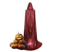 Générique Cape à capuche unisexe pleine longueur, Cape à capuche brillante d'Halloween - Robes de costume pour femmes - à élégante couverture unisexe sur toute la longueur pour les événements de co