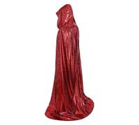 Générique Cape à capuche unisexe pleine longueur, Cape à capuche brillante d'Halloween,Robes de costume douces pour femmes Capes | à Mardi Gras pour fêtes costumées, costumes de scène