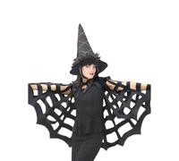Generique - Cape araignée femme Halloween - Noir - Taille Unique
