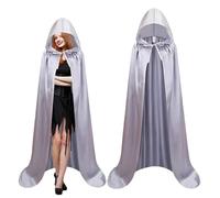 Générique Cape Avec Capuche Pour Hommes - 150 cm Cape à Capuche pour Sorcière et Vampire d'Halloween | Déguisement Cosplay Respirable pour Fêtes Garçons Filles Passionnés de Costumes
