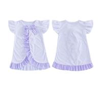 Générique Cape de Bain Fille Manches Longues Rashguard UPF50+ Capuche Serviette éponge Tout Petit Enfant Plage Piscine été Couverture Bain Fille (Purple, 1-2 Ans)