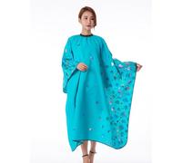 Générique Cape de Coiffure Imperméable Professionnelle Fermeture à Pression Réglable Motif Rose Vert 1 Pièce - pour Salon de Coiffure et Coupe de Cheveux au Cap