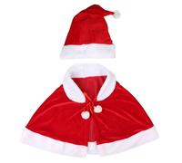 Générique Cape De Noël À Capuche - Velours Côtelé, Taille | Étole Père Noël Rouge Avec Bonnet | Déguisement Doux Pour Femme, Homme, Enfant | Tenue De Fête Cosplay, Réveillon Et Célébration Festive