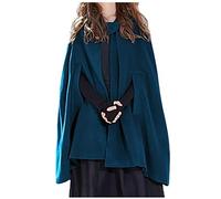 Générique Cape de Noël Costume d'Halloween Manteau Femme Hiver Automne Élégant Couleur Unie Longue Cape Medievale à Capuche Poncho Femme Chic et Elegant Cardigan Trench léger, S XL(#03,L)