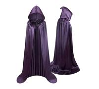 Générique Cape de Sorcière,150 cm Unisexe Pour Adultes Cape Avec Capuche Pour Halloween - Robe Longue Costume Cosplay Femmes Hommes Jeu de Rôle Marchés Médiévaux Événements Théâtraux Fêtes