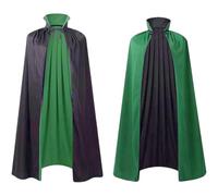 Générique Cape de Vampire Double Face pour Adulte Costume Halloween Cape avec Col Debout Noir Rouge Costume Médieval pour Hommes et Femmes Accessoire de Cosplay Fête à Thème Carnaval Halloween