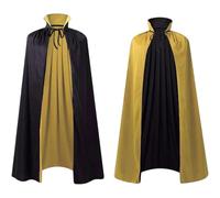Générique Cape de Vampire Double Face pour Adulte Costume Halloween Cape avec Col Debout Noir Rouge Costume Médieval pour Hommes et Femmes Accessoire de Cosplay Fête à Thème Carnaval Halloween