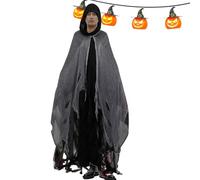 Générique Cape fantôme d'Halloween, Cape fantôme à capuche, Costume de cape de sorcière, Costume de cosplay d'activités effrayantes pour représentation sur scène