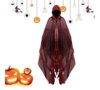 Générique Cape fantôme d'Halloween, costume d'Halloween pour adulte fantôme masculin,Costume de cape de sorcière | Costume de cosplay d'activités effrayantes pour représentation sur scène