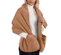 Générique Cape Femme Hiver Chaud,ÉCharpe/ChâLe/Couverture/Poncho Oversize en Grosse Maille Chaud Doux Et Confortable IdéAl en Toute Saison. (Coffee,One Size)