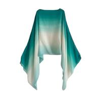 Générique Capes pour Femmes, Châles Décontractés en Mousseline, Châles en Mousseline Dégradée Tendance, Ponchos Légers, Capes, Couvertures pour Mariage, Soirée, Mariée, Demoiselle d'honneur, Vert