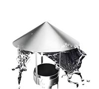 Générique Capot de Toit en Acier Inoxydable for poêle à Bois, Chapeau de cheminée, Couvercle de Tuyau de cheminée, Capot de Toit, Protection Contre la Pluie, Installation Facile(19cm/7.41in)