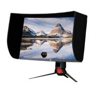 Générique Capot Parasol Cuir pour Écran, Visière Anti-Éblouissement Réglable 21-32 Pouces, Détachable Couverture Totale Universelle pour Montage Vidéo(27S (Curved Screen))