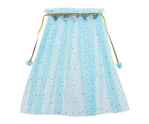 Générique Cappotto a Mantella per Bambina con Lacci, Costume da Festa elegante per Bambini, Giacca Morbida per Spettacoli e Giochi di Ruolo, Taglia 3-10 Anni (Blue, 3-10 Years)