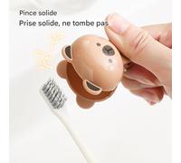 Générique Capsules pour Têtes De Brosse À Dents, Protège-Tête de Brosse Électrique en Forme d'animaux, Lot de 4 Protège-Brosses Décoratifs à Clipser - Antipoussière Universel