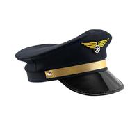 Générique Captain's Captain's Hat - Pilot Captain's Hat for Men, Party Caps, Airline Hats | du capitaine de la marine adulte réglable pour les hommes pour les femmes pour