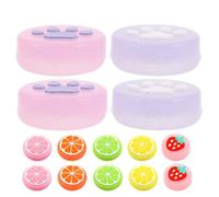 Générique Capuchons de Pouce en Silicone Accessoires Stylés et Fruités Forme Griffe de Chat Anti-dérapants 14 Pièces Lumineux pour Manette Gaming Switch