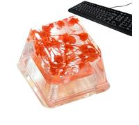 Générique Capuchons de Touches de Fleurs,Capuchons de Clavier en résine | Clavier Gypsophile Keycap,Remplacement de Bricolage, translucide Esc Keycap R4 Keycap Fleur éternelle