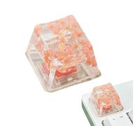 Générique Capuchons de Touches en résine de Fleurs,Capuchons de Clavier à Fleurs sèches - Gypsophila Sa Profil Keycap | Le Clavier de Jeu Brille à Travers Le Capuchon de Touche R4 translucide