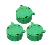 Générique Capuchons pour Prise Attelage Remorque 13 Lot de 3 Bouchons Étanches Verts à Rond Support de Prise 13P Norme Européenne pour Usage Routier