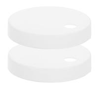 Générique Capuchons Ronds en Plastique Blanc pour Vis de Fixation de Siège de Toilette, Couvercles Décoratifs Esthétiques pour Boulons de Plancher de Toilettes