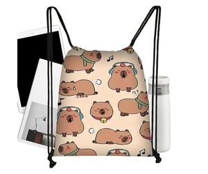 Générique Capybara à - 41x35 Cm à étanche à Cordon à de Sport, de Voyage en Polyester léger | à scolaire femmes hommes salle de sport plage entraînement randonnée loi