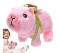 Générique Capybara avec Sac à Dos Tortue - Animal en Doux et électrique, Adorable Jouet interactif en Capybara | Cadeau Mignon pour Les garçons, Les Filles, l'anniversaire des, l
