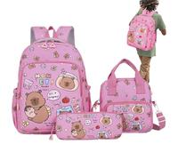 Générique Capybara Backpack - 28x13x38cm Capybara Bookbag, Sacs Scolaires Mignons, Porte-cumul De Papeterie Drôle Pour Les Élèves De Voyage Pour Les Préscolaires