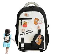 Générique Capybara Backpack, Cute Travel Daypack, 12.2x7.48x17.72 inches Adorable Lightweight Daypack with Cartoon Print for School, Anime Convention Collection, Travel Daily Commute