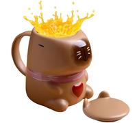 Générique Capybara Ceramic Mug - Kawaii Cartoon Shaped Coffee & Milk Cup | 3D Animal Breakfast Mug For Kids And Adults | High-Quality Ceramic Capybara Lover Gift For Home And Office