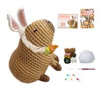 Générique Capybara Crochet Kit - Complete Yarn Craft Set, Beginner Friendly Guide, Capybara Knitting Accessories | Cute Animal DIY Project For Kids Adults Learning Amigurumi Skills At Home