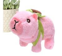 Générique Capybara en Peluche Marchant - Velours Souple 15x8x13 Cm | Animal Électrique avec Sac À Dos Tortue | Jouet Interactif Animé pour Dès 3 Ans, Objet D'Éveil Amusant pour Salle De Jeux