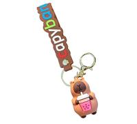 Générique capybara key chain - funny capybara figure key holder for backpack purse | 6.6cm 2.4inch cute doll pendant, portable accessory for keys or bag decoration