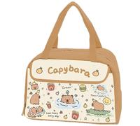 Générique Capybara Lunch Box, Capybara Lunch Bag, Animal Print Long-Lasting Insulation, Multiple Pockets Storage, Easy to Clean (#C)