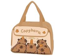 Générique Capybara Lunch Box, Capybara Lunch Bag, Animal Print Long-Lasting Insulation, Multiple Pockets Storage, Easy to Clean (#A)