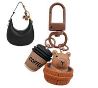 Générique Capybara Mignon Crochet Métal Portable | Animal De Dessin Animé Capybara Pour Clés De Voiture, Téléphones Portables, Appareils Photo, Sacs À Main, Bagages, Et