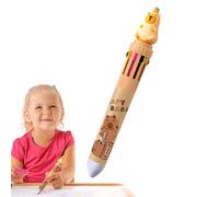 Générique Capybara Multicolore - Stylo À Bille - Stylo Multicolore Créatif 10 En 1, Mignon Planificateur D'étudiant Doodle | Recharges 10 Couleurs, Écriture Confortable Pour, Étudiants Et En