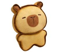 Générique Capybara Plush Doll - Cartoon Toast Capybara Stuffed Decor, 6.69x5.91x3.94 inches Soft Cute Plush Animal Toy, Huggable Pillow Figure, for Kids Room Car Bedroom Couch Living Room