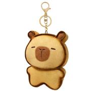 Générique Capybara Plush Doll - Cartoon Toast Capybara Stuffed Decor, 6.69x5.91x3.94 inches Soft Cute Plush Animal Toy, Huggable Pillow Figure, for Kids Room Car Bedroom Couch Living Room
