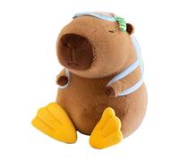 Générique Capybara Plush Toy - Capybara with Turtle Backpack | Brown Stuffed Animal Decoration Gift for Children Adults and Fans Simulation Animal Toy Cute for Adults as a